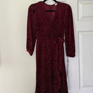 Calvin Klein velvet maroon dress. Never worn with tags.